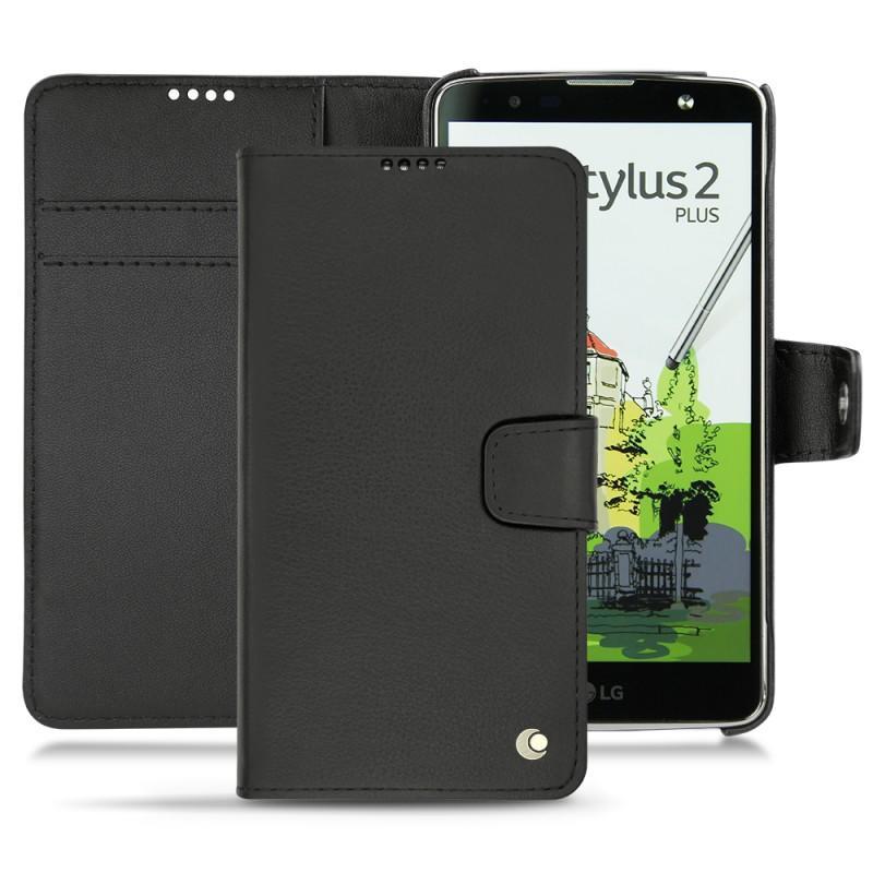 Custodia in pelle LG Stylus 2 Plus - Noir ( Nappa - Black ) 