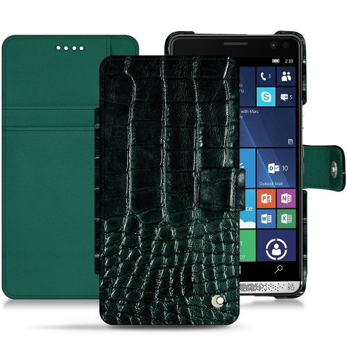 硬质真皮保护套 HP Elite x3Crocodile pino ( Pantone #173F35 ) 