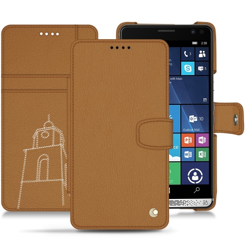 Custodia in pelle HP Elite x3Castan esparciate ( Pantone #824F2A )