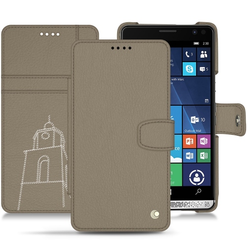 Capa em pele HP Elite x3Darboun sabla ( Pantone #BCB1A1 )
