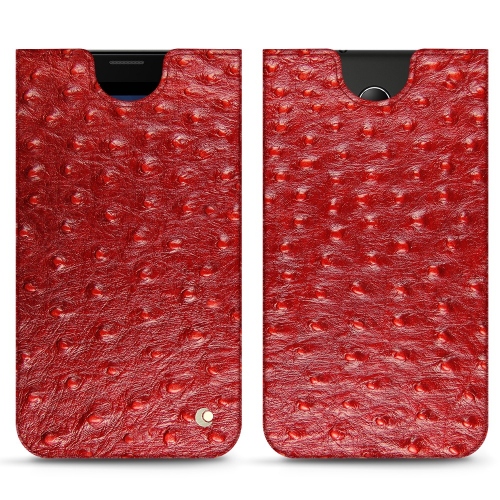 Custodia in pelle HP Elite x3Autruche ciliegia ( Pantone #a4343a ) 