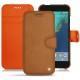 Google Pixel XL leather case - Mandarine vintage ( Pantone 165C ) 