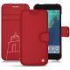 Google Pixel XL leather case - Rouge troupelenc