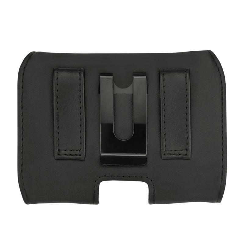 Astuccio universale orizzontale per telefono - pelle, formato me - Noir ( Nappa - Black ) 