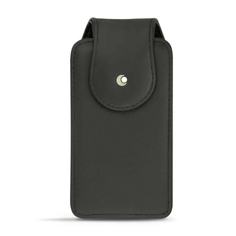 Astuccio universale verticale per telefono - pelle, formato gran - Noir ( Nappa - Black ) 