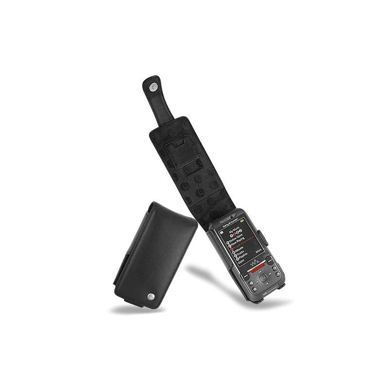 硬质真皮保护套 Sony Ericsson W850i  - Noir ( Nappa - Black ) 