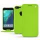 Google Pixel XL leather case - Vert fluo