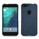 Coque cuir Google Pixel XL - Jean vintage ( Roughtcut - Pantone 285U  ) 