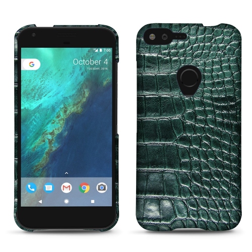 Google Pixel XL - Protections premium - housse, étui, coqueCrocodile pino ( Pantone #173F35 ) 