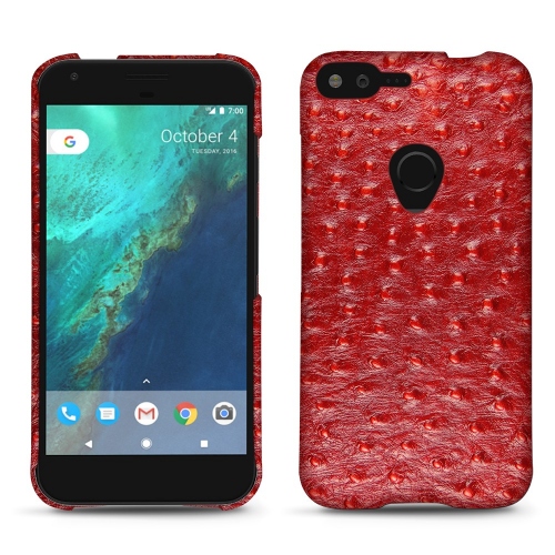 Google Pixel XL - Protections premium - housse, étui, coqueAutruche ciliegia ( Pantone #a4343a ) 