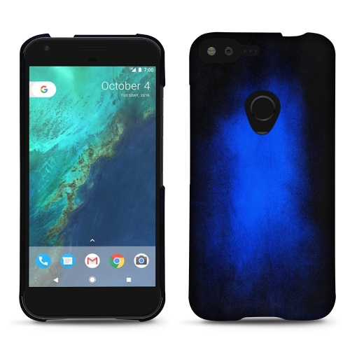 Custodia in pelle Google Pixel XLBleu Patine