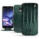 Housse cuir Lenovo Moto Z - Crocodile pino