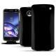 Housse cuir Lenovo Moto Z - Onyx ( Bologna Hi Gloss - Black ) 