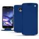 Lederschutzhülle Lenovo Moto Z - Bleu océan ( Nappa - Pantone 293C ) 