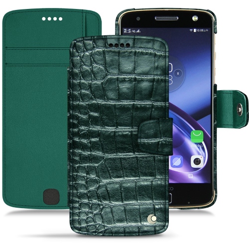 Custodia in pelle Lenovo Moto ZCrocodile pino ( Pantone #173F35 ) 