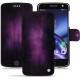 Lenovo Moto Z leather case - Violet Patine