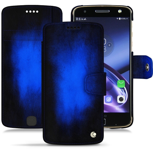 Capa em pele Lenovo Moto ZBleu Patine