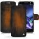 Housse cuir Lenovo Moto Z - Marron Patine