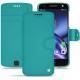 Lenovo Moto Z leather case - Bleu fluo