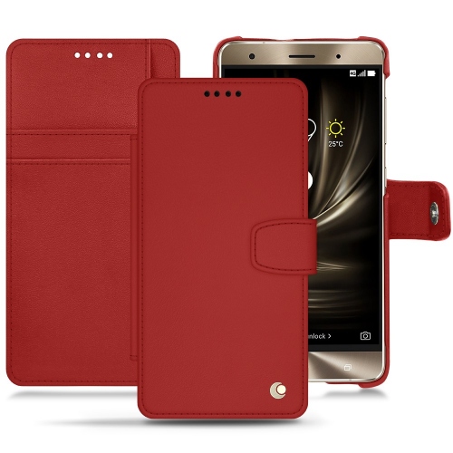 硬质真皮保护套 Asus Zenfone 3 Deluxe ZS570KLRouge ( Nappa - Pantone #d50032 ) 