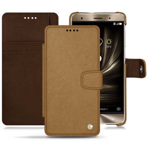Lederschutzhülle Asus Zenfone 3 Deluxe ZS570KLSable vintage ( Pantone #9b7340 ) 