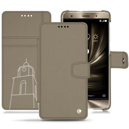Funda de piel Asus Zenfone 3 Deluxe ZS570KLDarboun sabla ( Pantone #BCB1A1 )