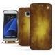 硬质真皮保护套 Samsung Galaxy S7 Edge - Doré Patine