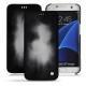Housse cuir Samsung Galaxy S7 Edge - Gris Patine