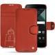 Blackberry DTEK60 leather case - Arange clouquié