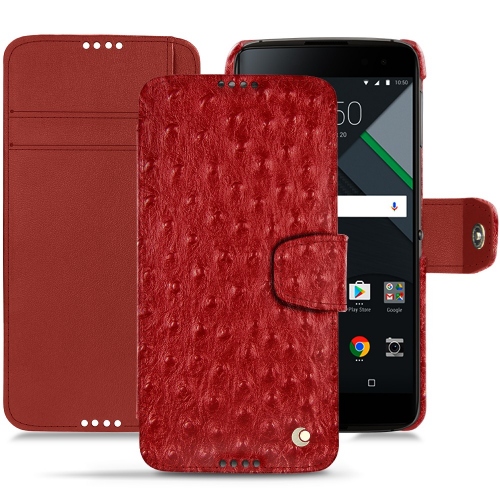 Blackberry DTEK60 - Protections haut de gamme - étui, housse, coqueAutruche ciliegia ( Pantone #a4343a ) 
