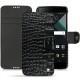 Capa em pele Blackberry DTEK60 - Crocodile nero