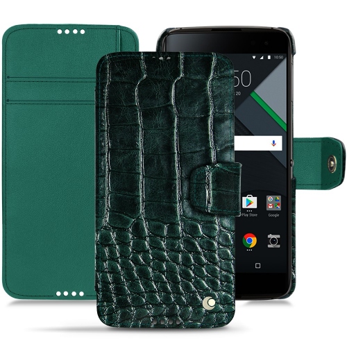 Capa em pele Blackberry DTEK60Crocodile pino ( Pantone #173F35 ) 