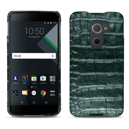 Custodia in pelle Blackberry DTEK60Crocodile pino ( Pantone #173F35 ) 