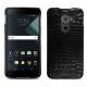 Housse cuir Blackberry DTEK60 - Crocodile nero