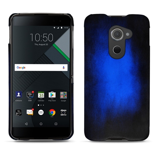 Housses, étuis et coques prestige en cuir pour Blackberry DTEK60Bleu Patine