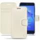 Housse cuir Huawei P8 Lite (2017) - Ivoire ( Sleek P C12 - White ) 