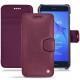 Housse cuir Huawei P8 Lite (2017) - Prune vintage ( Pantone 512C ) 