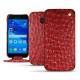 Samsung Galaxy A3 (2017) leather case - Autruche ciliegia