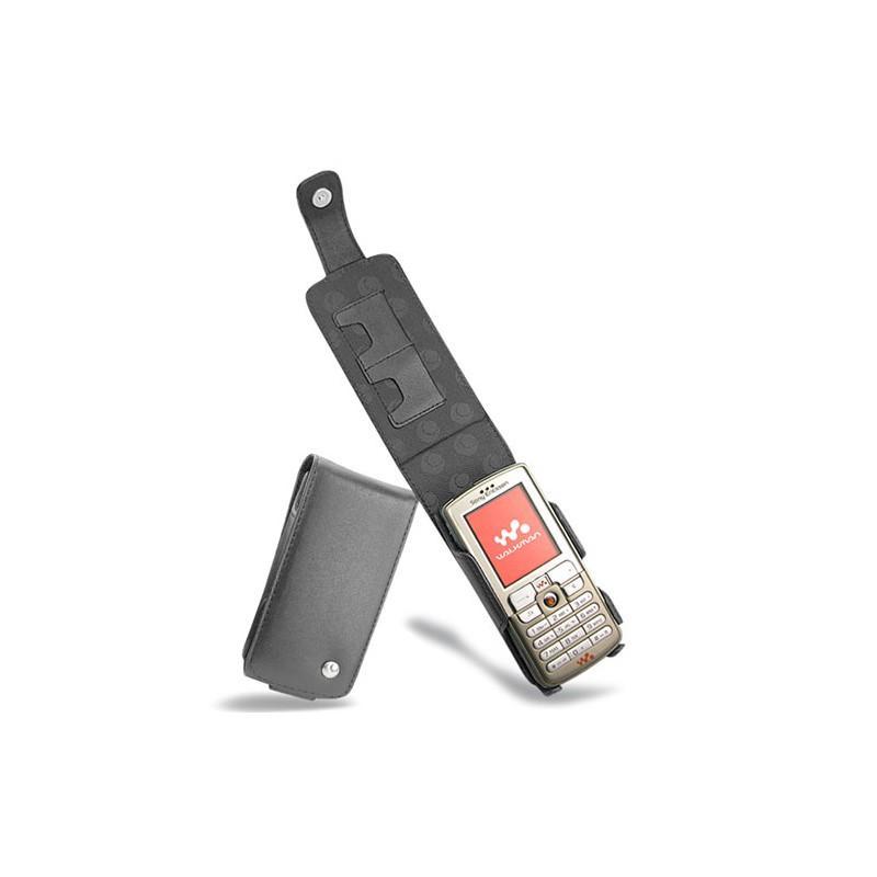 Custodia in pelle Sony Ericsson W700  - Noir ( Nappa - Black ) 