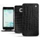 Custodia in pelle HTC U Ultra - Crocodile nero