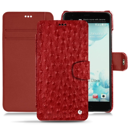 Protections de qualité (housse, étui, coque) pour HTC U Ultra par NoreveAutruche ciliegia ( Pantone #a4343a ) 