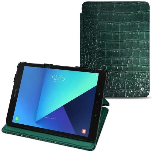Samsung Galaxy Tab S3 9.7 leather caseCrocodile pino ( Pantone #173F35 ) 
