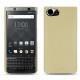 Coque cuir Blackberry Keyone - Beige PU