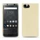Custodia in pelle Blackberry Keyone - Beige ( Nappa - Pantone 7502C ) 