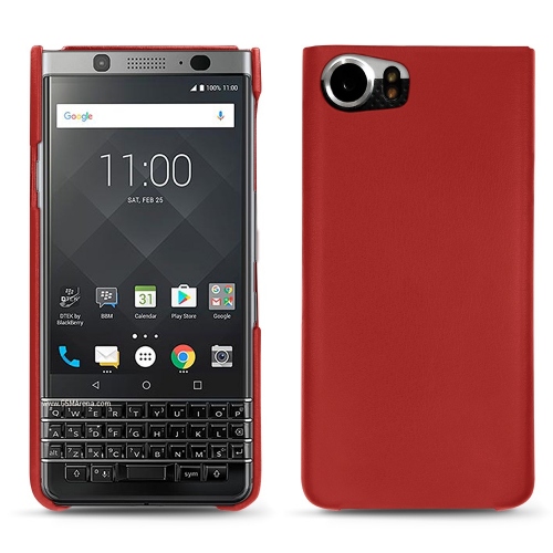 Capa em pele Blackberry KeyoneRouge ( Nappa - Pantone #d50032 ) 