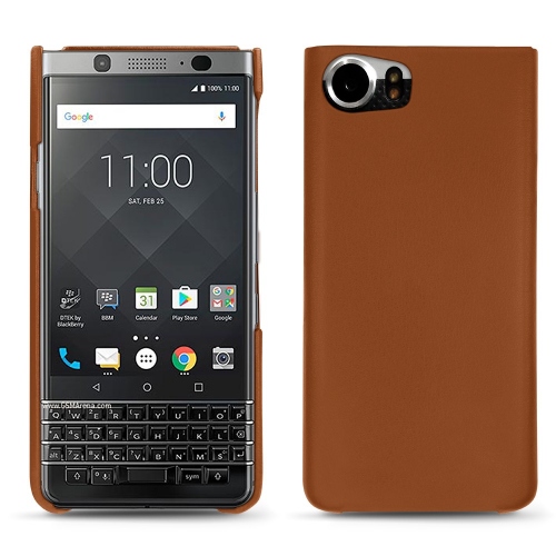 Capa em pele Blackberry KeyoneMarron ( Nappa - Pantone #8B4720 ) 