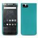 Coque cuir Blackberry Keyone - Bleu fluo