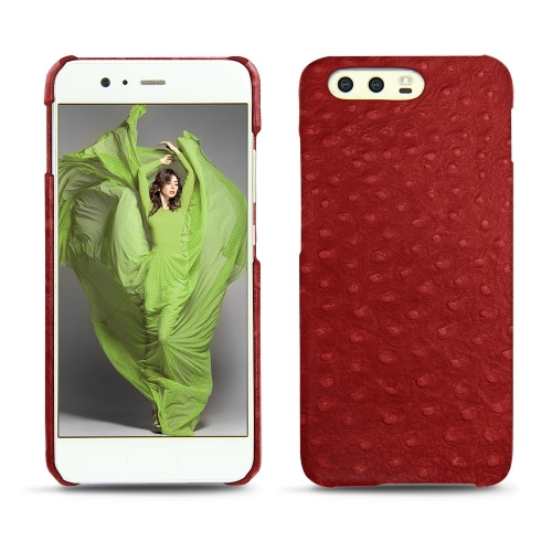 Custodia in pelle Huawei P10Autruche ciliegia ( Pantone #a4343a ) 