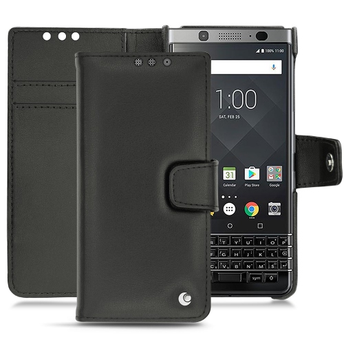 Capa em pele Blackberry Keyone
