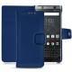 Lederschutzhülle Blackberry Keyone - Bleu Océan PU